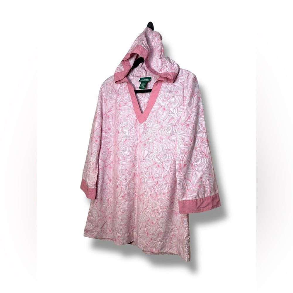 LL Bean Pink Hooded Tunic